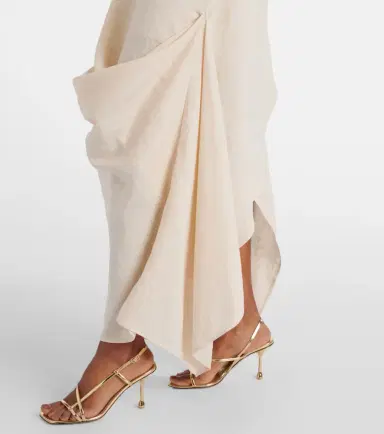 Staud Caravaggio draped linen maxi dress | Thumbnail 2 Staud Caravaggio draped linen maxi dress | Thumbnail 2