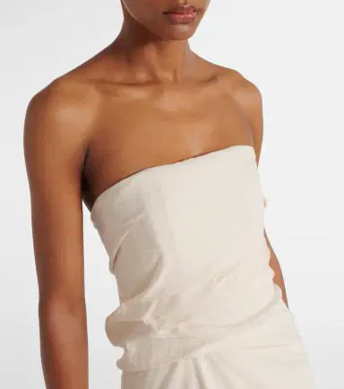 Staud Caravaggio draped linen maxi dress | Thumbnail 4 Staud Caravaggio draped linen maxi dress | Thumbnail 4