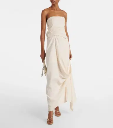 Staud Caravaggio draped linen maxi dress | Thumbnail 5 Staud Caravaggio draped linen maxi dress | Thumbnail 5