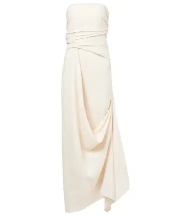 Staud Caravaggio draped linen maxi dress | Thumbnail 1 Staud Caravaggio draped linen maxi dress | Thumbnail 1