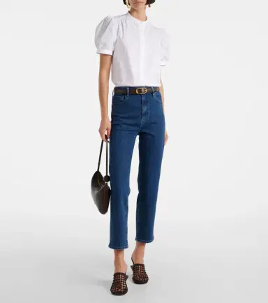 Frame Icon cropped mid-rise straight jeans | Thumbnail 6 Frame Icon cropped mid-rise straight jeans | Thumbnail 6