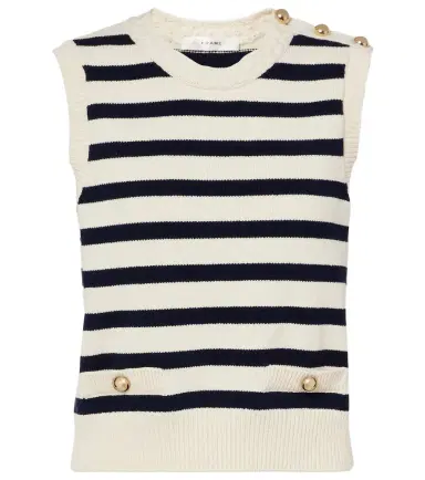 Frame The Harbor cotton-blend sweater vest | Thumbnail 1 Frame The Harbor cotton-blend sweater vest | Thumbnail 1