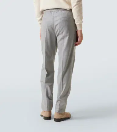 Brunello Cucinelli Virgin wool flannel straight pants | Thumbnail 3 Brunello Cucinelli Virgin wool flannel straight pants | Thumbnail 3