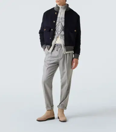 Brunello Cucinelli Virgin wool flannel straight pants | Thumbnail 5 Brunello Cucinelli Virgin wool flannel straight pants | Thumbnail 5