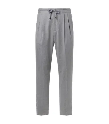 Brunello Cucinelli Virgin wool flannel straight pants | Thumbnail 1 Brunello Cucinelli Virgin wool flannel straight pants | Thumbnail 1