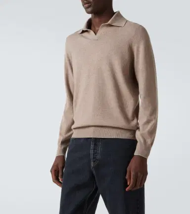 Brunello Cucinelli Cashmere polo sweater | Thumbnail 4 Brunello Cucinelli Cashmere polo sweater | Thumbnail 4