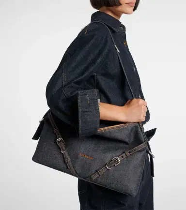 Givenchy Voyou Medium denim shoulder bag | Thumbnail 4 Givenchy Voyou Medium denim shoulder bag | Thumbnail 4