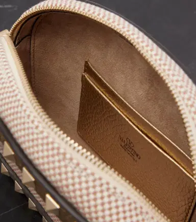Valentino Garavani Rockstud VLogo Mini canvas shoulder bag | Thumbnail 2 Valentino Garavani Rockstud VLogo Mini canvas shoulder bag | Thumbnail 2
