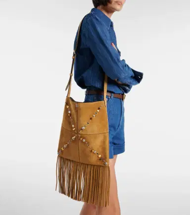 Valentino Garavani Nellcôte Medium suede shoulder bag | Thumbnail 6 Valentino Garavani Nellcôte Medium suede shoulder bag | Thumbnail 6