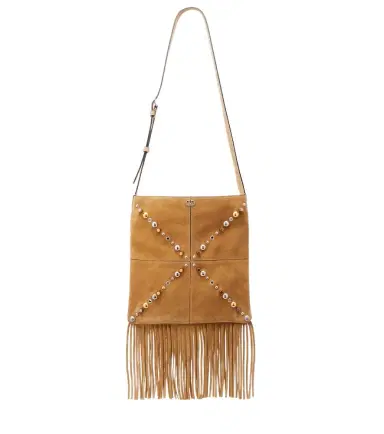 Valentino Garavani Nellcôte Medium suede shoulder bag | Thumbnail 1 Valentino Garavani Nellcôte Medium suede shoulder bag | Thumbnail 1