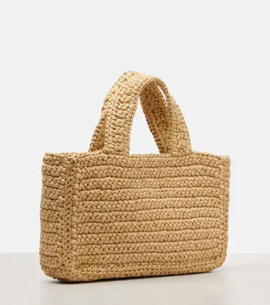 Valentino Garavani Viva Superstar Small raffia tote bag | Thumbnail 3 Valentino Garavani Viva Superstar Small raffia tote bag | Thumbnail 3
