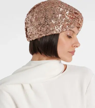 Valentino VLogo sequined head wrap | Thumbnail 4 Valentino VLogo sequined head wrap | Thumbnail 4