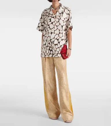 Dries Van Noten Porters printed silk wide-leg pants | Thumbnail 4 Dries Van Noten Porters printed silk wide-leg pants | Thumbnail 4