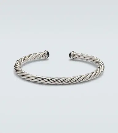 David Yurman Cable 14kt gold and sterling silver cuff bracelet with onyx | Thumbnail 2 David Yurman Cable 14kt gold and sterling silver cuff bracelet with onyx | Thumbnail 2
