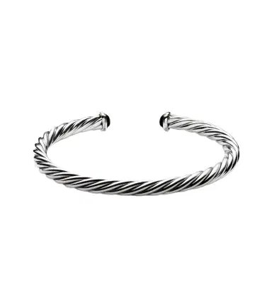 David Yurman Cable 14kt gold and sterling silver cuff bracelet with onyx | Thumbnail 1 David Yurman Cable 14kt gold and sterling silver cuff bracelet with onyx | Thumbnail 1