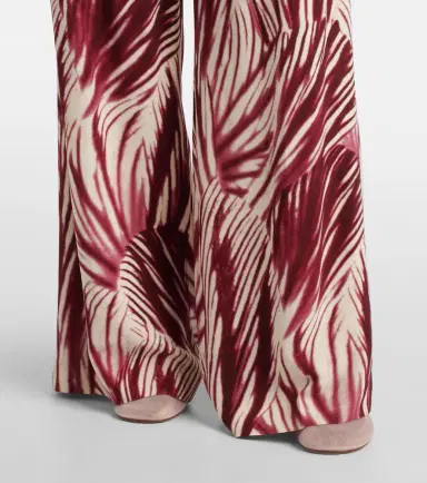 Dries Van Noten Printed crêpe wide-leg pants | Thumbnail 5 Dries Van Noten Printed crêpe wide-leg pants | Thumbnail 5