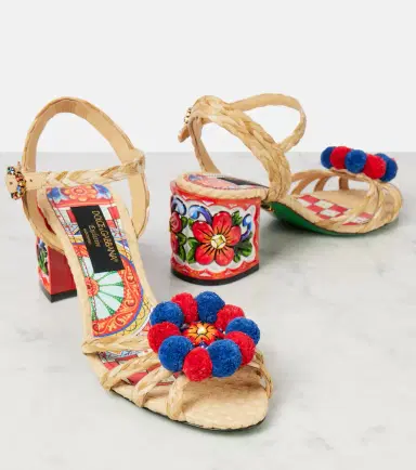 Dolce & Gabbana Taormina 60 embellished raffia sandals | Thumbnail 2 Dolce & Gabbana Taormina 60 embellished raffia sandals | Thumbnail 2