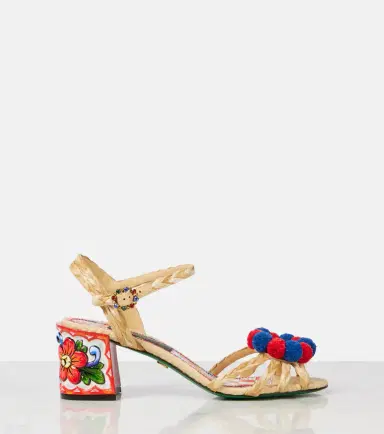 Dolce & Gabbana Taormina 60 embellished raffia sandals | Thumbnail 3 Dolce & Gabbana Taormina 60 embellished raffia sandals | Thumbnail 3