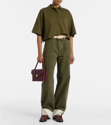 Bottega Veneta Cropped cotton polo shirt | Thumbnail 2 Bottega Veneta Cropped cotton polo shirt | Thumbnail 2