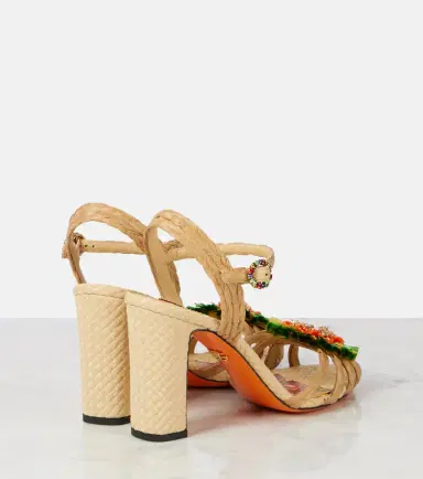 Dolce & Gabbana Embellished raffia sandals | Thumbnail 2 Dolce & Gabbana Embellished raffia sandals | Thumbnail 2