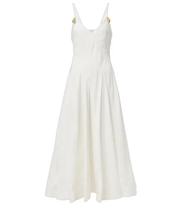 Bottega Veneta Paneled cotton-blend midi dress