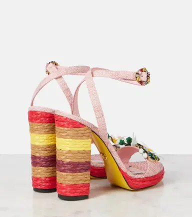 Dolce & Gabbana Taormina 135 embellished raffia sandals | Thumbnail 2 Dolce & Gabbana Taormina 135 embellished raffia sandals | Thumbnail 2