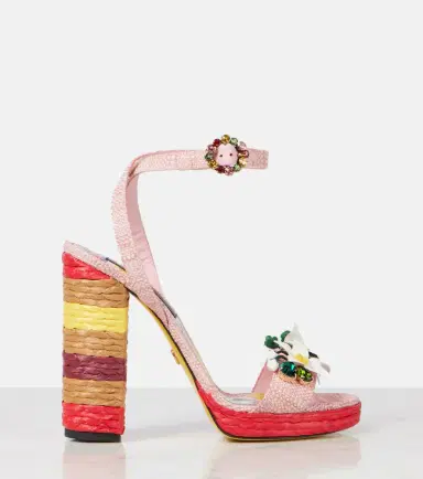 Dolce & Gabbana Taormina 135 embellished raffia sandals | Thumbnail 4 Dolce & Gabbana Taormina 135 embellished raffia sandals | Thumbnail 4