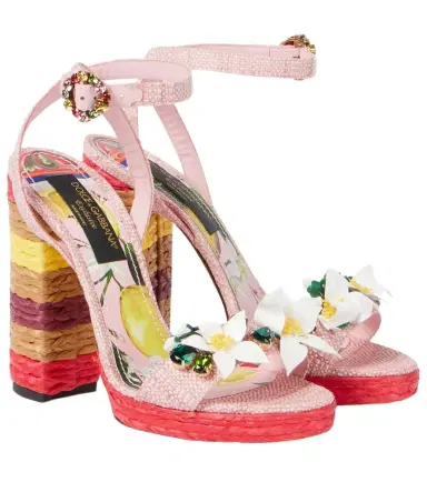 Dolce & Gabbana Taormina 135 embellished raffia sandals | Thumbnail 1 Dolce & Gabbana Taormina 135 embellished raffia sandals | Thumbnail 1