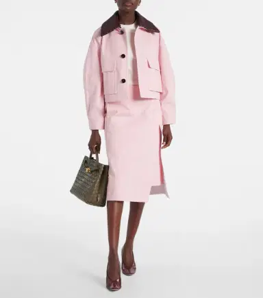 Bottega Veneta Cotton twill midi skirt | Thumbnail 2 Bottega Veneta Cotton twill midi skirt | Thumbnail 2
