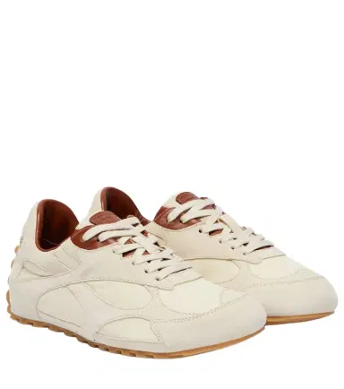 Bottega Veneta Orbit Flash suede-trimmed sneakers | Thumbnail 1 Bottega Veneta Orbit Flash suede-trimmed sneakers | Thumbnail 1