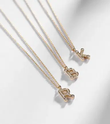 Sophie Bille Brahe Initial 18kt gold necklace with diamonds | Thumbnail 4 Sophie Bille Brahe Initial 18kt gold necklace with diamonds | Thumbnail 4