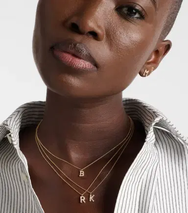 Sophie Bille Brahe Initial 18kt gold necklace with diamonds | Thumbnail 6 Sophie Bille Brahe Initial 18kt gold necklace with diamonds | Thumbnail 6