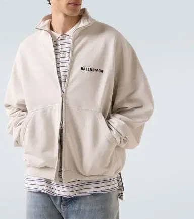 Balenciaga Logo cotton jersey track jacket | Thumbnail 3 Balenciaga Logo cotton jersey track jacket | Thumbnail 3