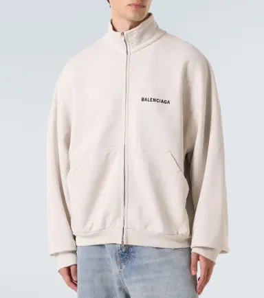 Balenciaga Logo cotton jersey track jacket | Thumbnail 5 Balenciaga Logo cotton jersey track jacket | Thumbnail 5