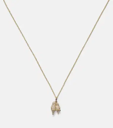 Sydney Evan Lovebirds 14kt gold necklace with diamonds | Thumbnail 4 Sydney Evan Lovebirds 14kt gold necklace with diamonds | Thumbnail 4