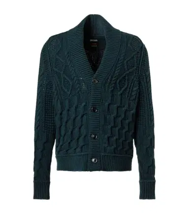 Zegna Cable-knit cashmere cardigan | Thumbnail 1 Zegna Cable-knit cashmere cardigan | Thumbnail 1