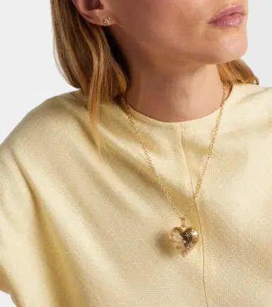Sydney Evan Puffy Icon Heart 14kt gold pendant with diamonds | Thumbnail 4 Sydney Evan Puffy Icon Heart 14kt gold pendant with diamonds | Thumbnail 4