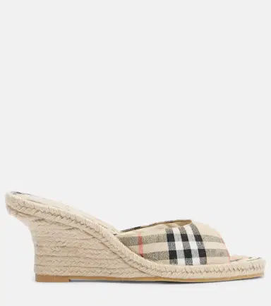 Burberry Check espadrille wedges | Thumbnail 2 Burberry Check espadrille wedges | Thumbnail 2