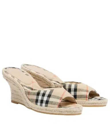Burberry Check espadrille wedges | Thumbnail 1 Burberry Check espadrille wedges | Thumbnail 1