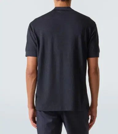 Zegna Cotton and silk polo shirt | Thumbnail 3 Zegna Cotton and silk polo shirt | Thumbnail 3