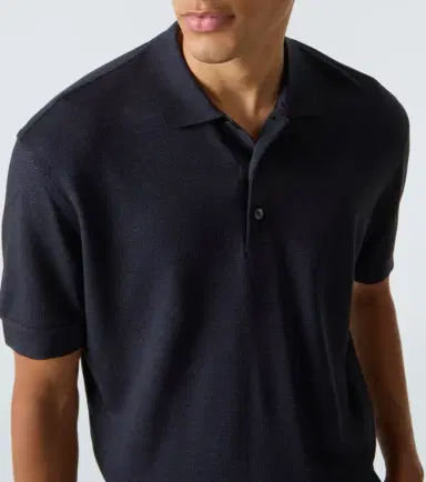 Zegna Cotton and silk polo shirt | Thumbnail 6 Zegna Cotton and silk polo shirt | Thumbnail 6