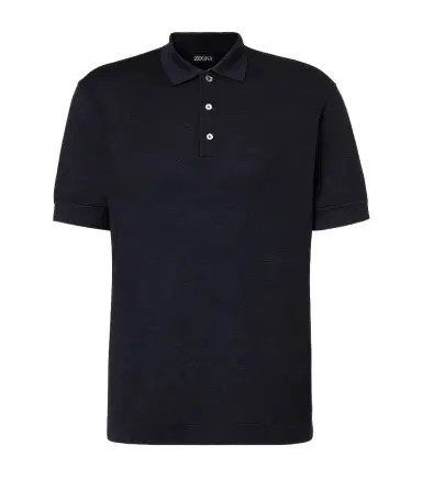 Zegna Cotton and silk polo shirt | Thumbnail 1 Zegna Cotton and silk polo shirt | Thumbnail 1