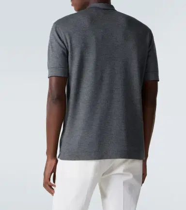 Zegna Cotton and silk piqué polo shirt | Thumbnail 2 Zegna Cotton and silk piqué polo shirt | Thumbnail 2