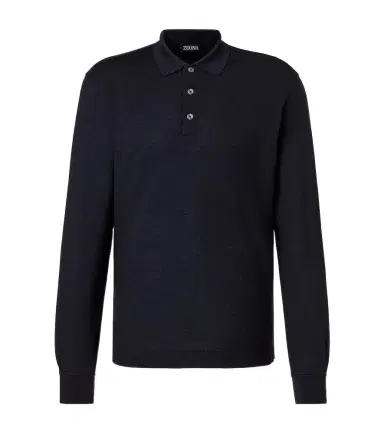 Zegna Cotton and silk polo shirt | Thumbnail 1 Zegna Cotton and silk polo shirt | Thumbnail 1
