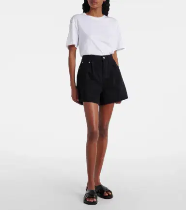 AGOLDE Rhoda pleated high-rise denim shorts | Thumbnail 5 AGOLDE Rhoda pleated high-rise denim shorts | Thumbnail 5