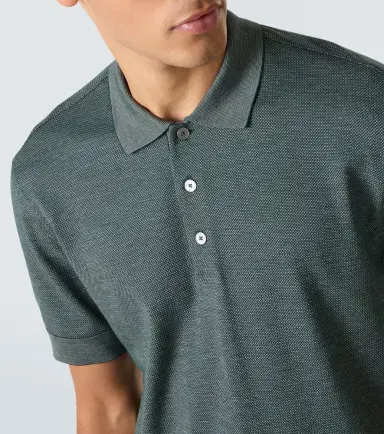 Zegna Cotton and silk polo shirt | Thumbnail 3 Zegna Cotton and silk polo shirt | Thumbnail 3