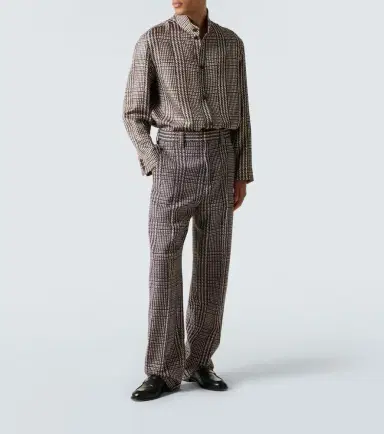 Zegna Prince of Wales check wool straight pants | Thumbnail 4 Zegna Prince of Wales check wool straight pants | Thumbnail 4