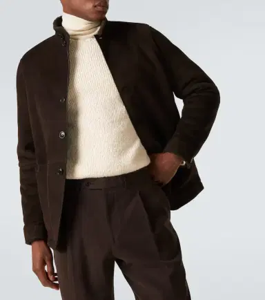 Zegna Il Conte shearling-trimmed suede jacket | Thumbnail 3 Zegna Il Conte shearling-trimmed suede jacket | Thumbnail 3