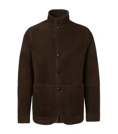 Zegna Il Conte shearling-trimmed suede jacket | Thumbnail 1 Zegna Il Conte shearling-trimmed suede jacket | Thumbnail 1