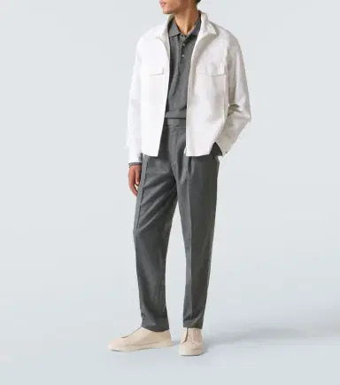 Zegna Wool flannel straight pants | Thumbnail 2 Zegna Wool flannel straight pants | Thumbnail 2